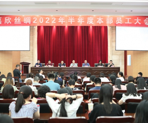 云顶集团官方网站丝绸召开2022半年度总部员工大会